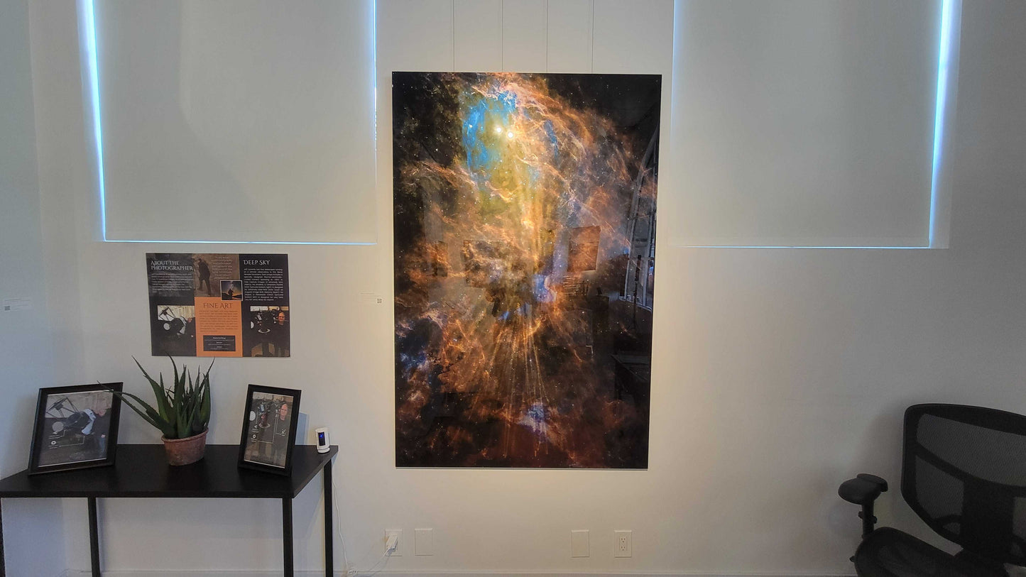 "DWB 111 / Double Helix" - Limited Edition 44" x 66.6" Hand Ground Steel - Inset Frame