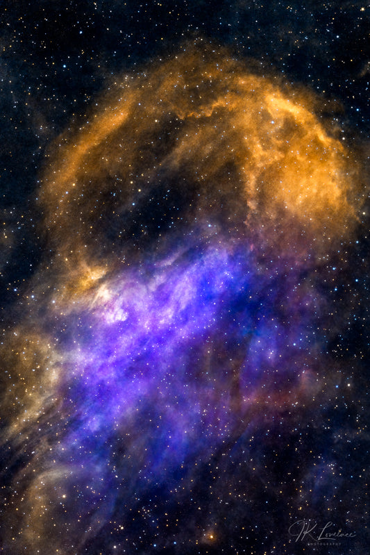 A jpg of the photograph titled "Sivan 2" shot by astrophotographer J K Lovelace, featuring the rare deep sky object Siv2, discovered first by astrophysicist Jean Pierre Sivan.