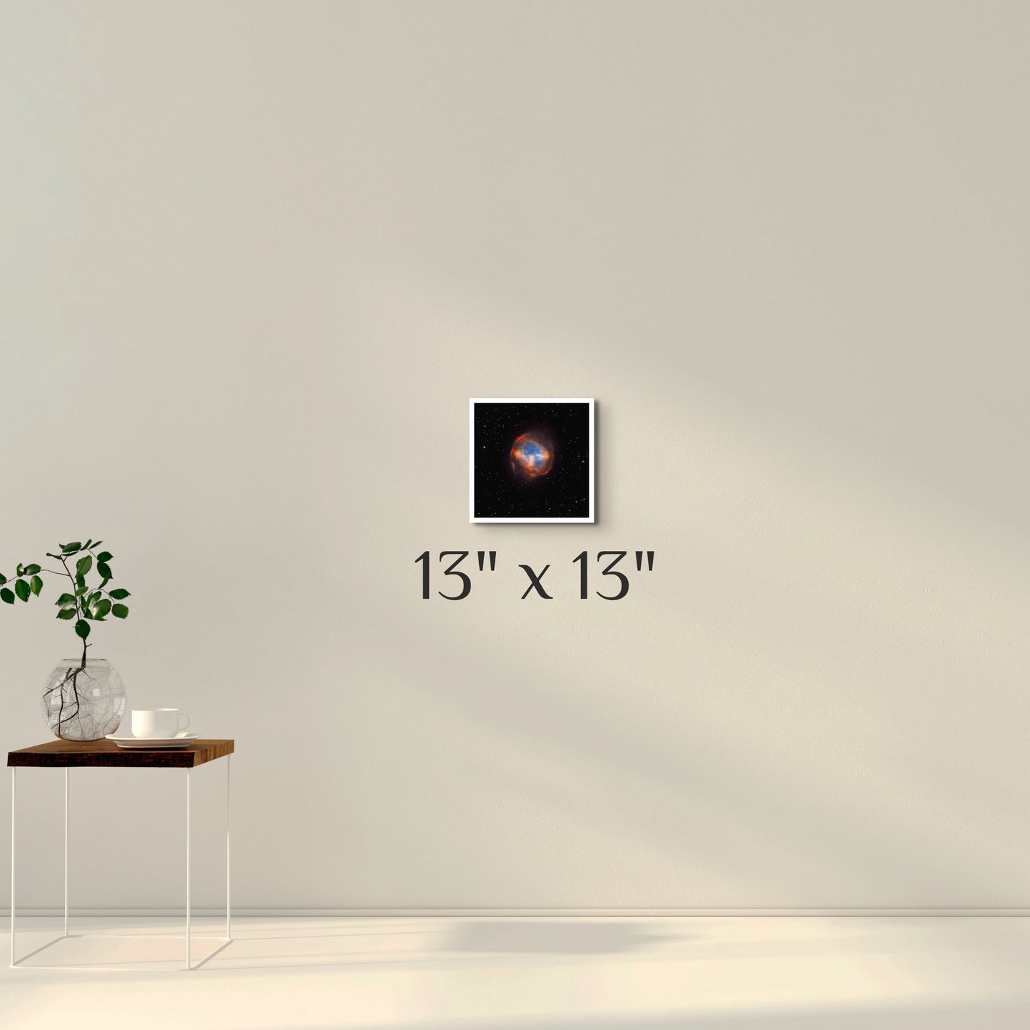 "Abell 74" Limited Edition Wall Art 13" x 13" Giclée Metallic Paper Mounted on Gatorboard (With White Border)