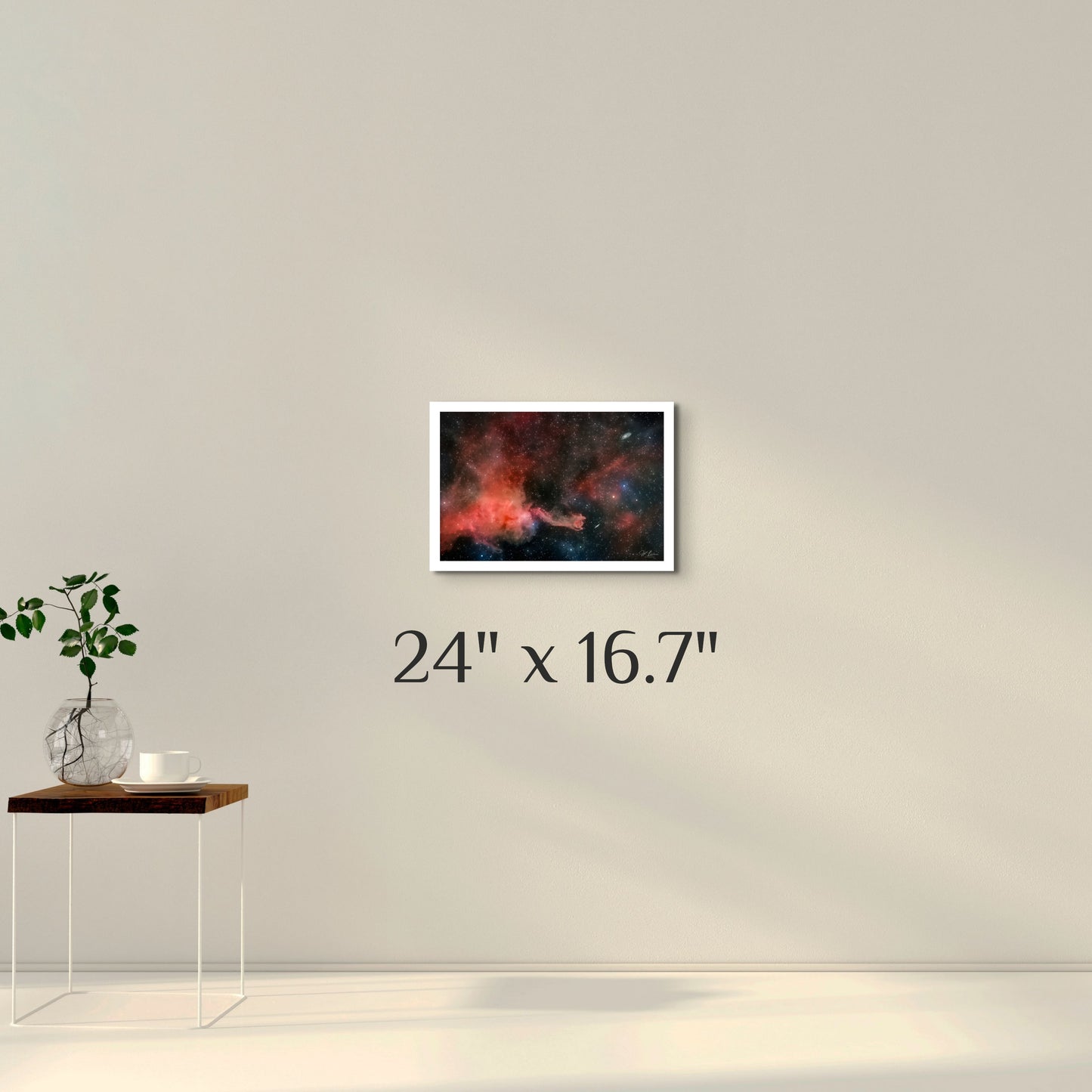 "Cometary Globule 4 (CG4)" Limited Edition Wall Art 24" x 16.7" Giclée Metallic Paper Mounted on Gatorboard (With White Border)