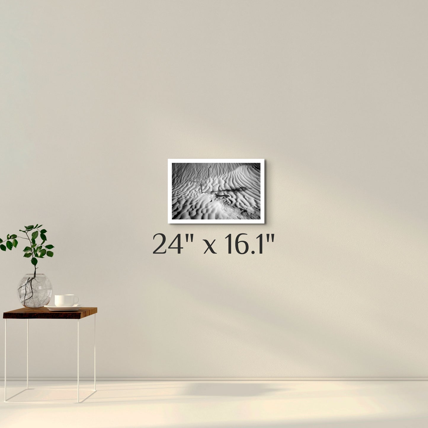 "Death in Dunes" Limited Edition Wall Art 24" x 16.1" Giclée Metallic Paper Mounted on Gatorboard (With White Border)