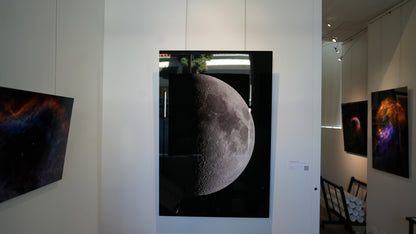"1st Quarter Moon" - Limited Edition ChromaLuxe® Metal Wall Art 20" x 29.1"