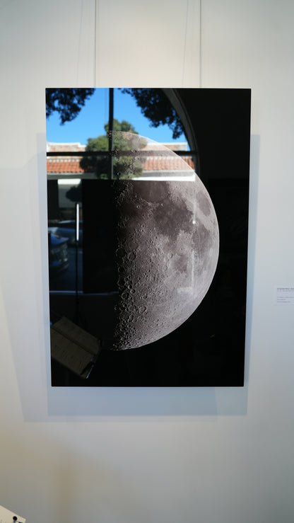 "1st Quarter Moon" - Limited Edition ChromaLuxe® Metal Wall Art 20" x 29.1"