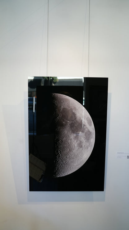 "1st Quarter Moon" - Limited Edition ChromaLuxe® Metal Wall Art 20" x 29.1"
