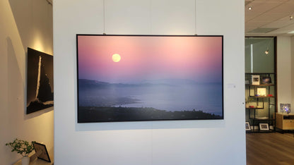 "Supermoon Over Summerland" - Limited Edition ChromaLuxe® Metal Wall Art 60" x 35"