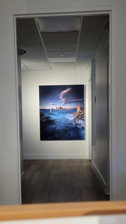 "Mono Lith" - Limited Edition ChromaLuxe® Metal Wall Art 48" x 58.3"