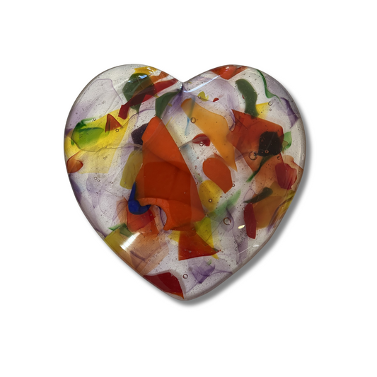 Glass Heart - Multicolor Translucent - Style 1
