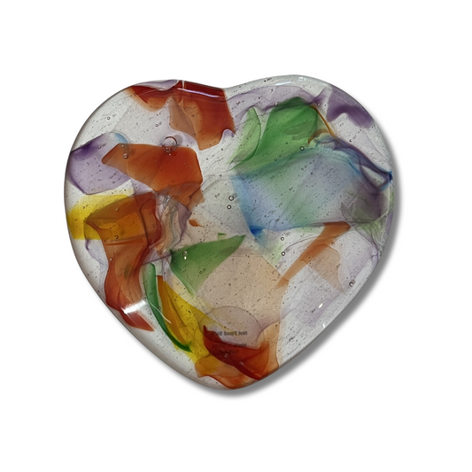 Glass Heart - Multicolor Translucent - Style 2