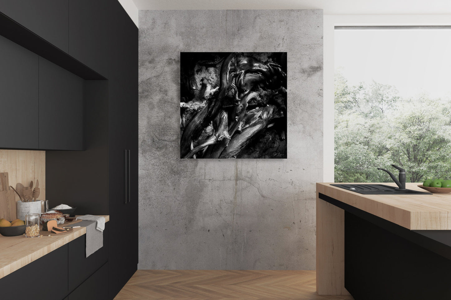 "Beneath the Garden of Earthly Delights" - Limited Edition ChromaLuxe® Metal Wall Art 44" x 44"