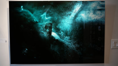 "Ice Nebulae I" - Limited Edition ChromaLuxe® Metal Wall Art 44" x 29.3"