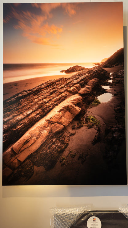 "Gaviota Sunset" - Limited Edition ChromaLuxe® Metal Wall Art 24" x 36"