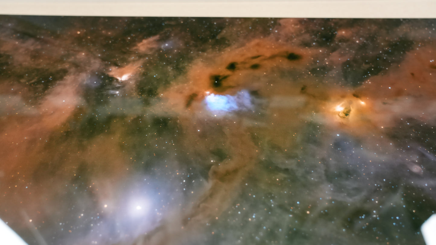 "Nebulas LBN 782 and Barnard 7" - Limited Edition ChromaLuxe® Metal Wall Art 24" x 16"