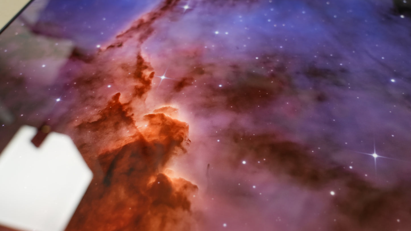 Colorful nebula with stars in space