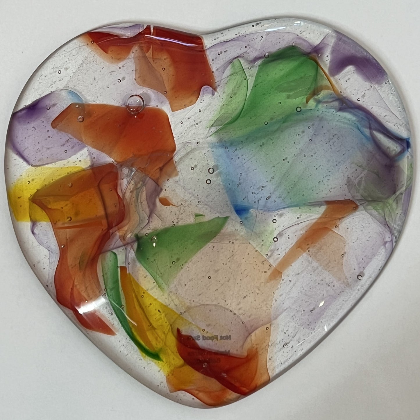 Glass Heart - Multicolor Translucent - Style 2