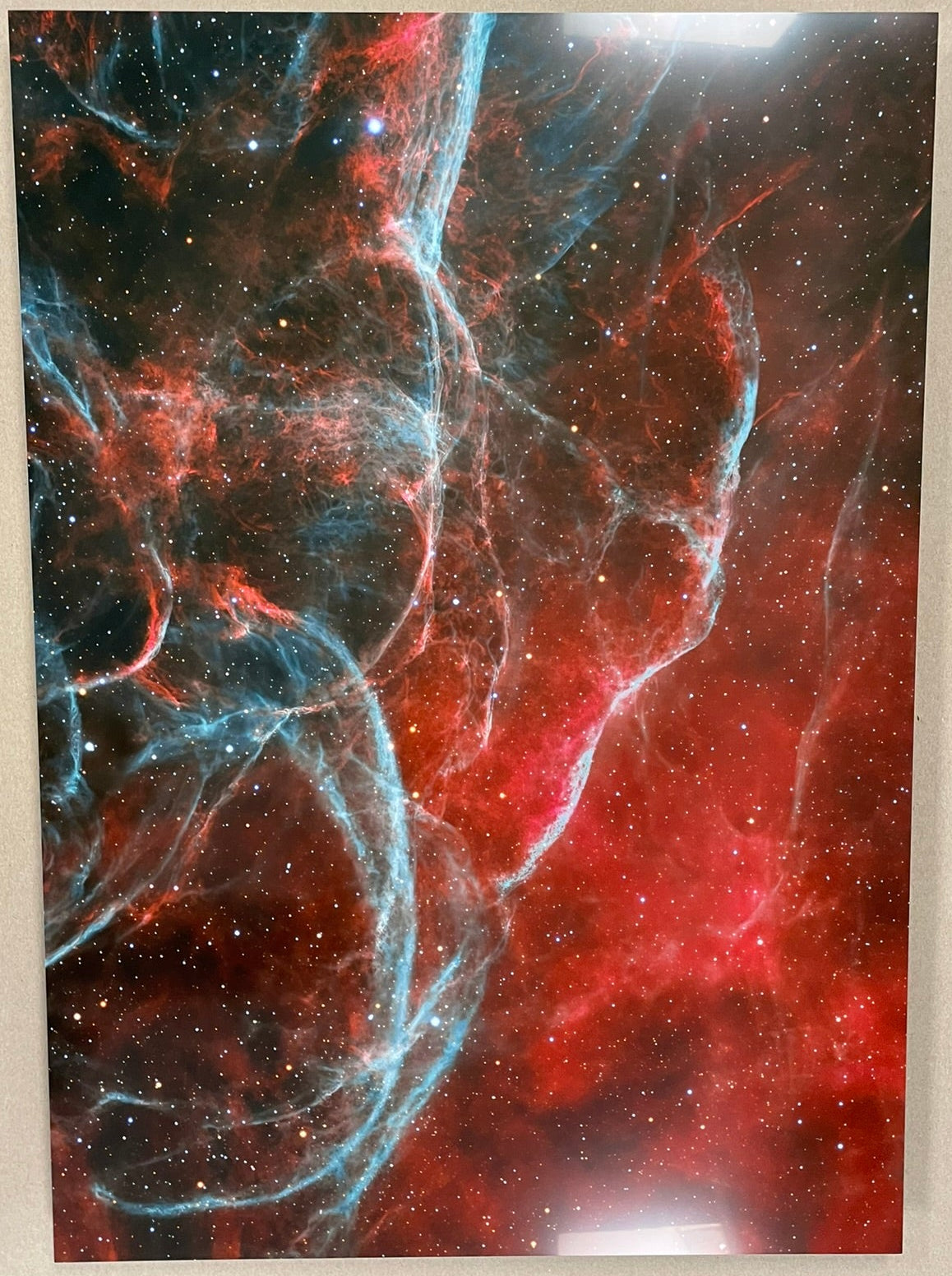 Colorful nebula image on a plain background