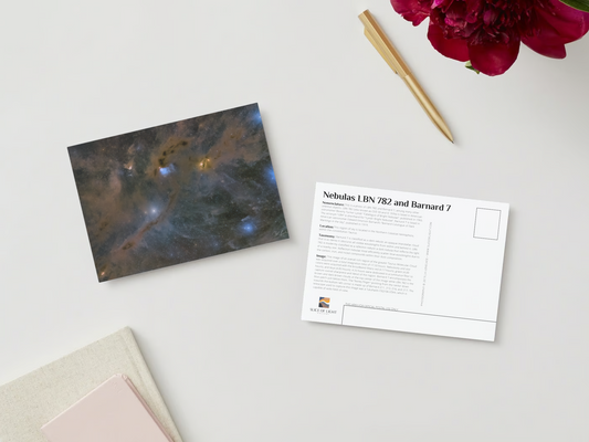 Nebulas LBN 782 and Barnard 7 5x7 Postcard