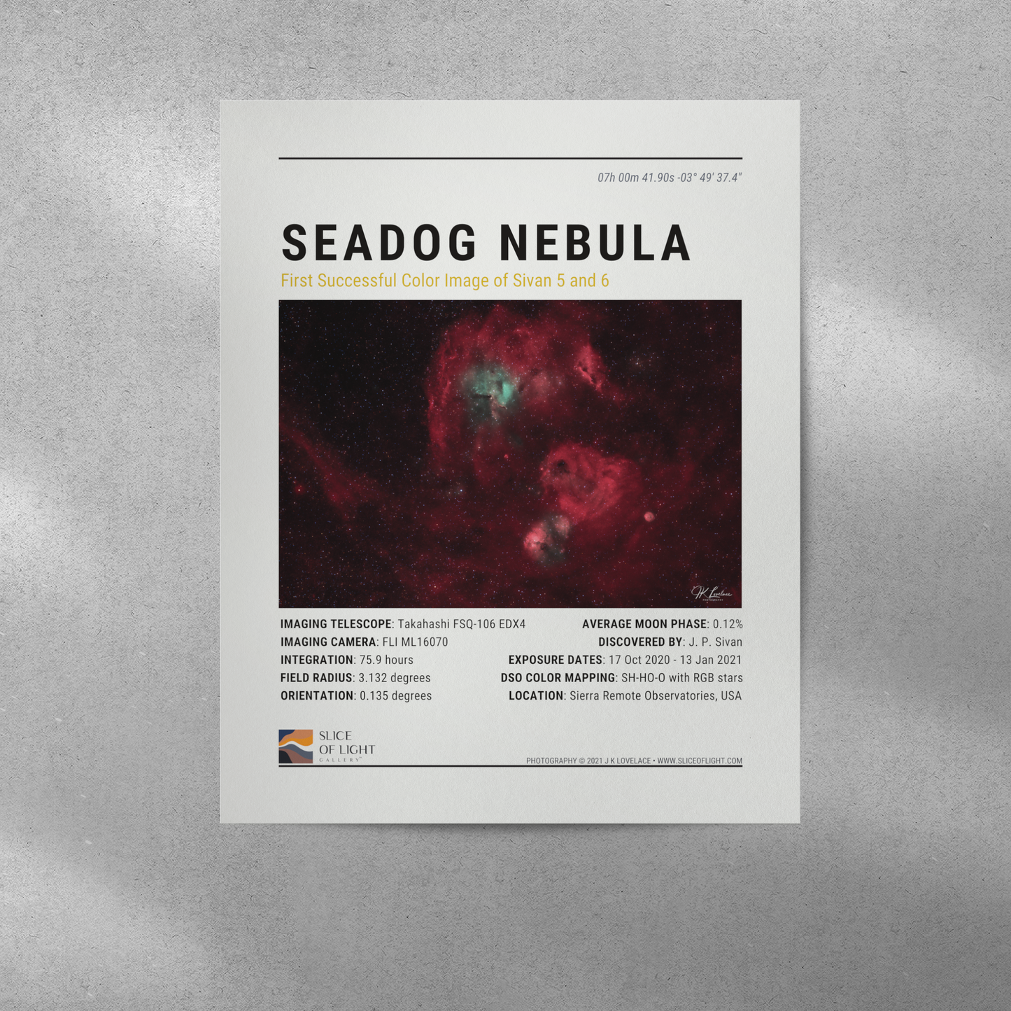 Sivan 5 & 6: Seadog Nebula - 16x20 Poster