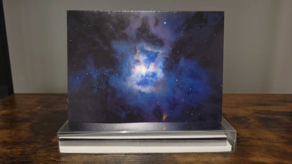 A photograph of the holiday greeting card set featuring the photograph titled "The Farthest Flower" on the front cover.