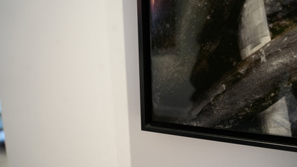 "Beneath the Garden of Earthly Delights" 44" x 44" Hand-Ground Steel - Shadow Box Frame