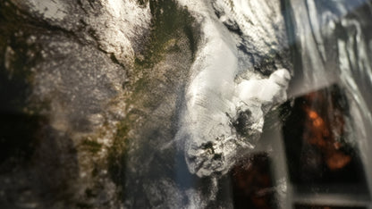 "Beneath the Garden of Earthly Delights" 44" x 44" Hand-Ground Steel - Shadow Box Frame