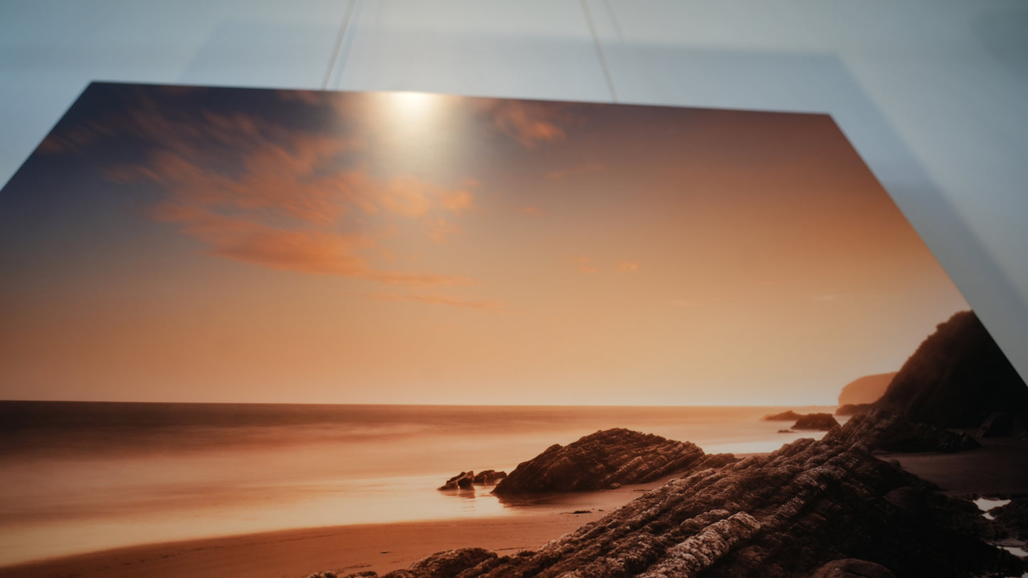 "Gaviota Sunset" - Limited Edition ChromaLuxe® Metal Wall Art 24" x 36"