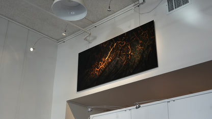 "Golden Veins" - Limited Edition ChromaLuxe® Metal Wall Art 60" x 27"