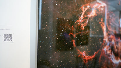 Abstract art piece with vibrant colors on a dark background