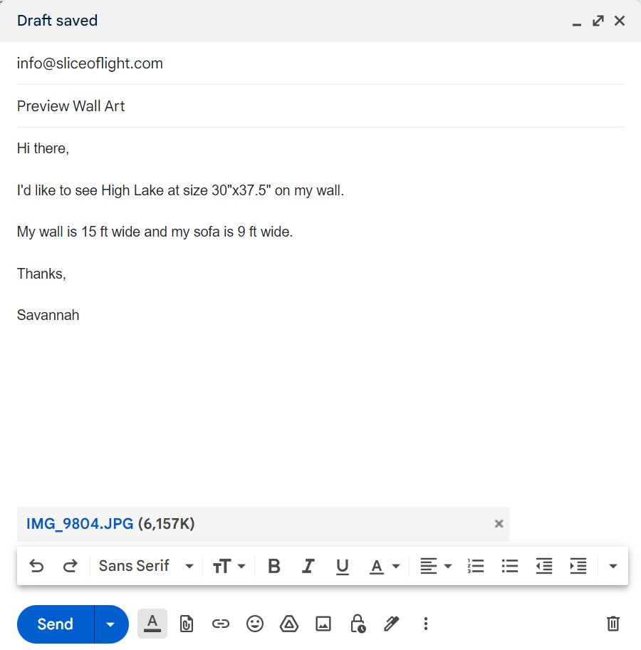 Custom Offsets Email Mockups and Design – Slice of Light Gallery