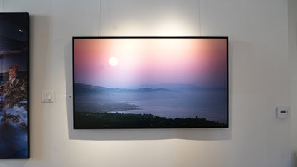 "Supermoon Over Summerland" - Limited Edition ChromaLuxe® Metal Wall Art 60" x 35"
