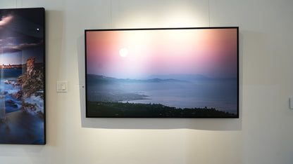 "Supermoon Over Summerland" - Limited Edition ChromaLuxe® Metal Wall Art 60" x 35"