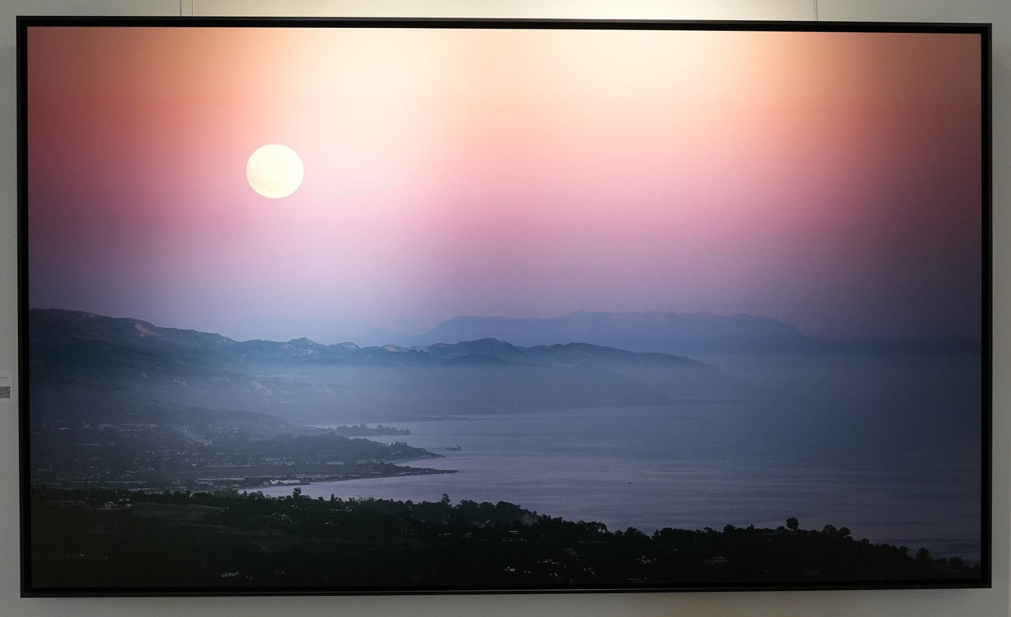"Supermoon Over Summerland" - Limited Edition ChromaLuxe® Metal Wall Art 60" x 35"