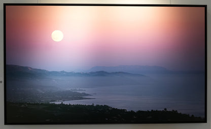 "Supermoon Over Summerland" - Limited Edition ChromaLuxe® Metal Wall Art 60" x 35"