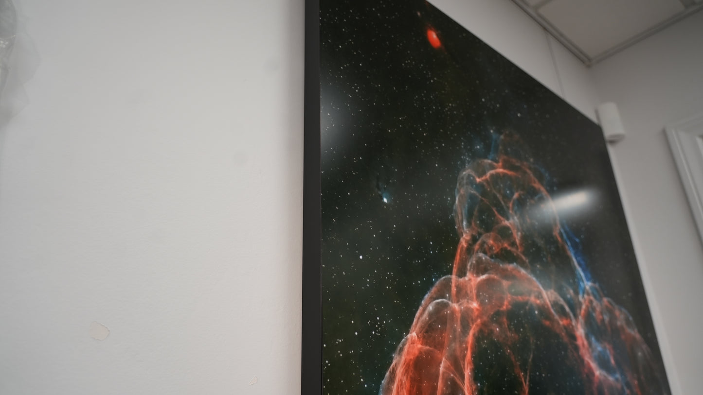 "Web of Wisps" - Limited Edition ChromaLuxe® Metal Wall Art 36" x 52.6"