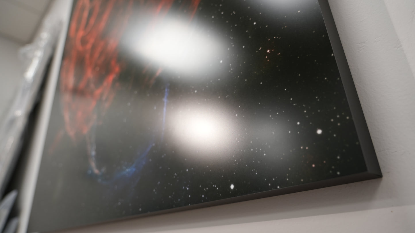"Web of Wisps" - Limited Edition ChromaLuxe® Metal Wall Art 36" x 52.6"