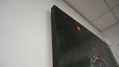 "Web of Wisps" - Limited Edition ChromaLuxe® Metal Wall Art 36" x 52.6"